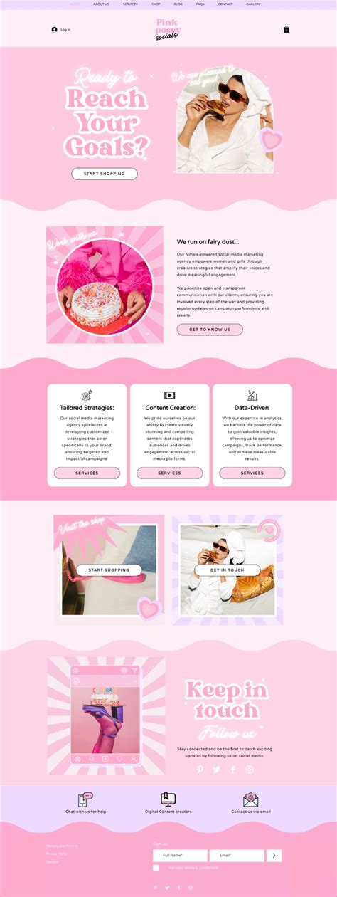 Red and pink web design inspiration