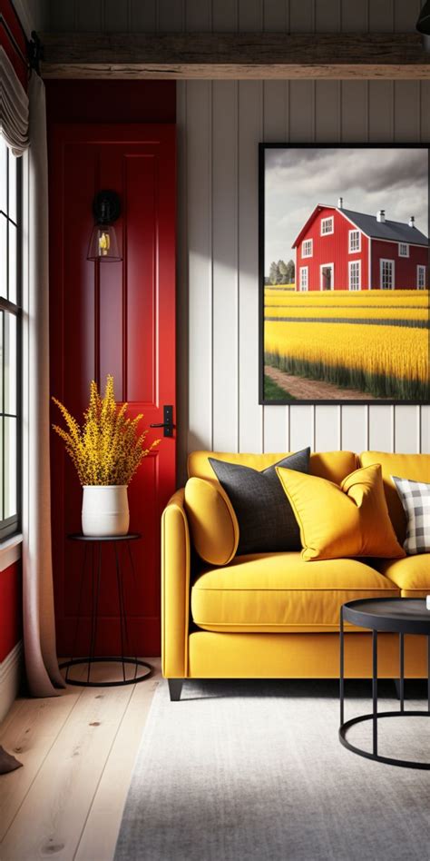 Red and Yellow Interior Design