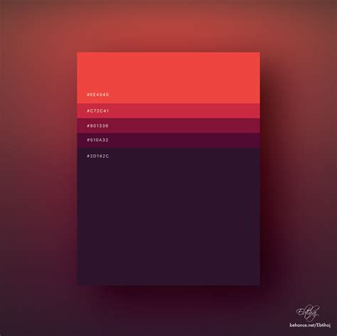 Red Black Color Palette in Graphic Design