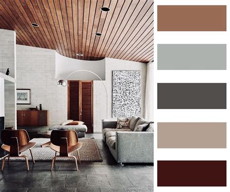 Red Brown Colour Palette Interior Design