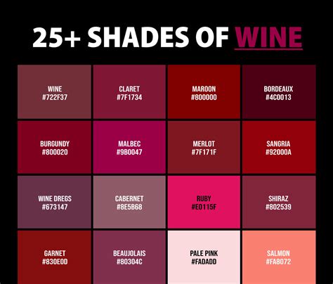 Red wine color palette