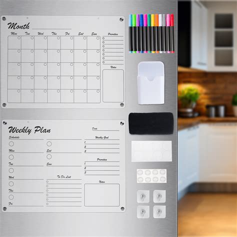 Refrigerator calendar organization