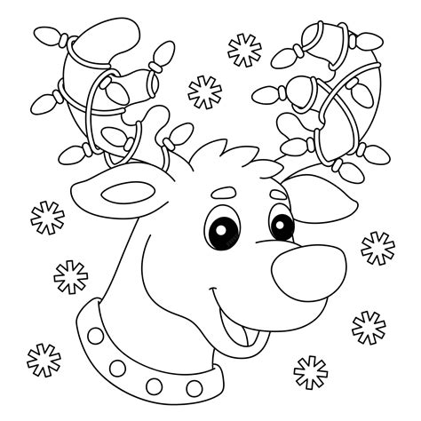 Reindeer Christmas Coloring Pages