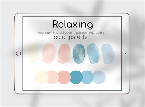 Relaxing color palettes for a calming ambiance