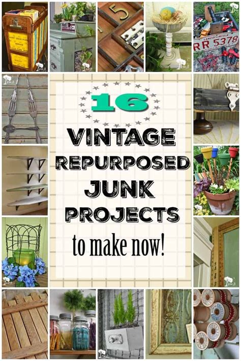 Repurposed junk decor