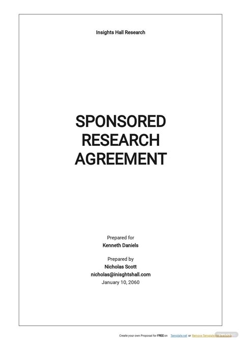 Research Agreement Concepts