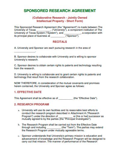 Research Agreement Tricks