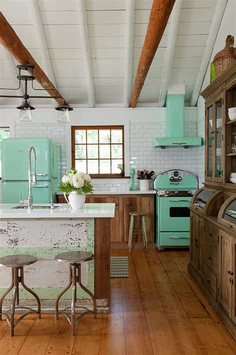 Retro kitchen with avocado green appliances