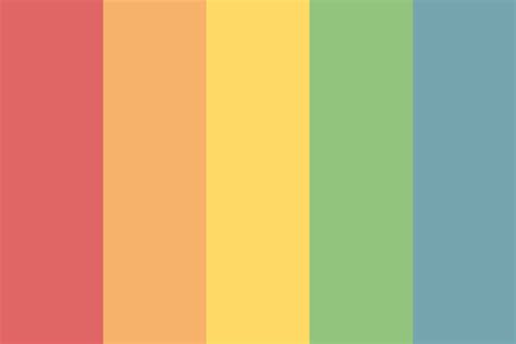 Retro Rainbow Color Palette