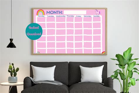 Description of Reusable Printable Calendars