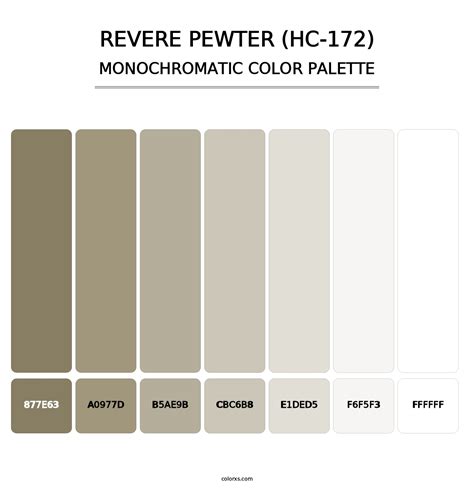 Revere Pewter monochromatic color scheme