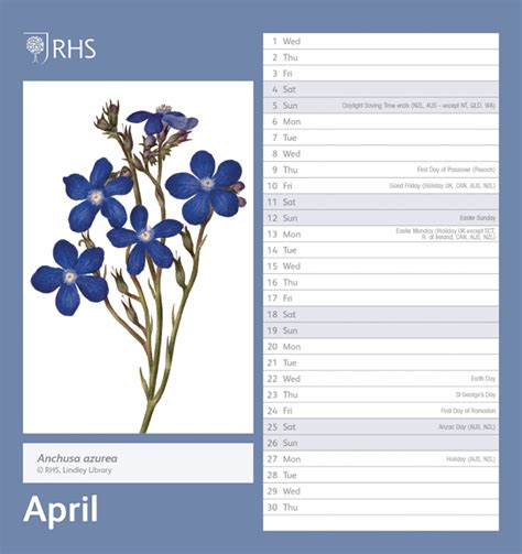 RHS Calendar Image 1