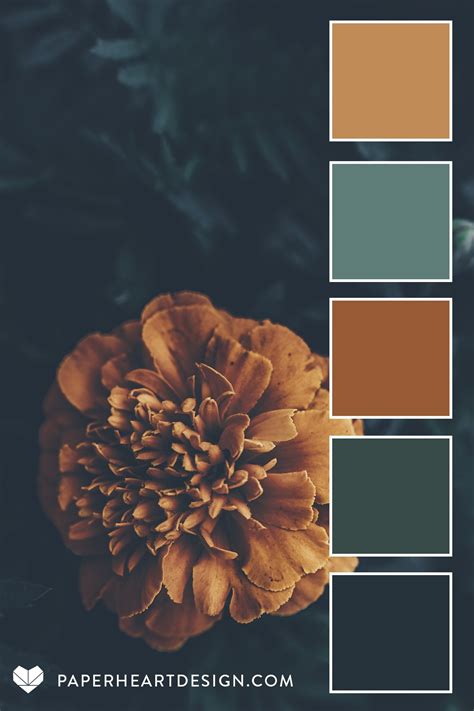 Rich, moody colors with green and brown