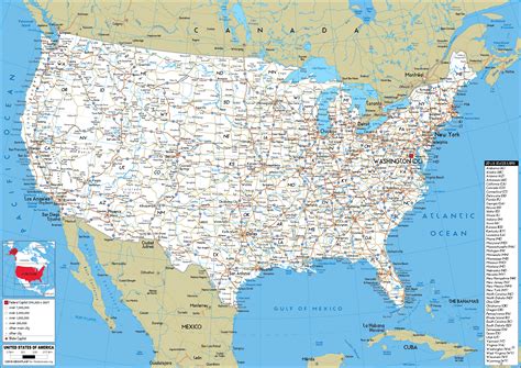 Road Map Of United States