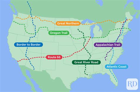 Map displaying road trip route with speed limits