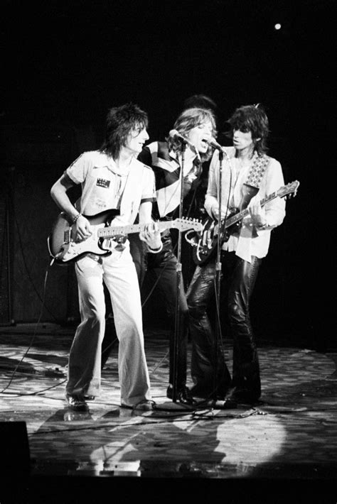 The Rolling Stones performing live in 1975