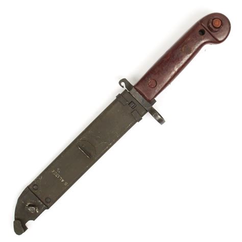 Close-up of the Romanian Ak Bayonet's curved blade