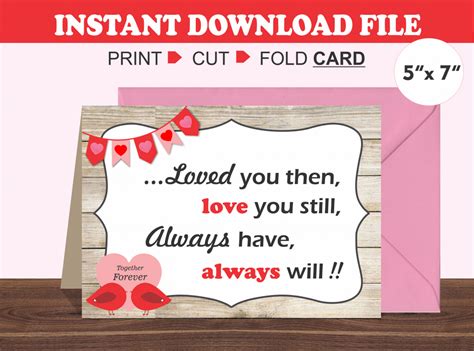 Romantic Free Printable Valentine Cards