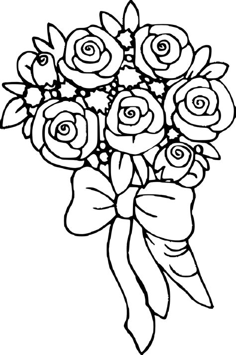 Rose flower coloring pages printable for adults