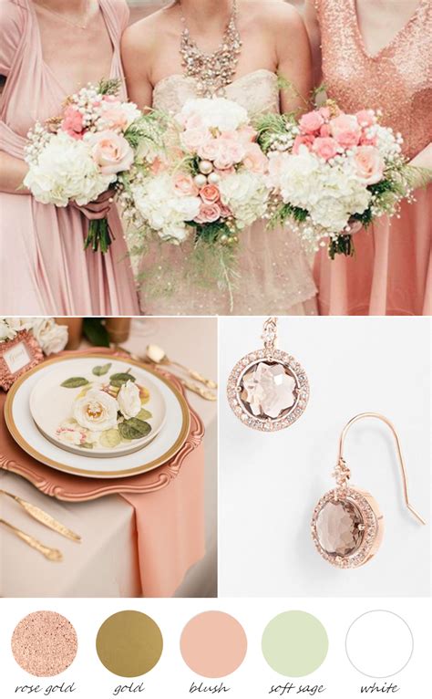 Rose Gold Wedding Color Combinations