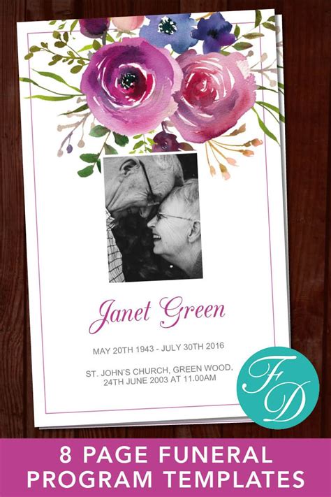 Rose Obituary Templates