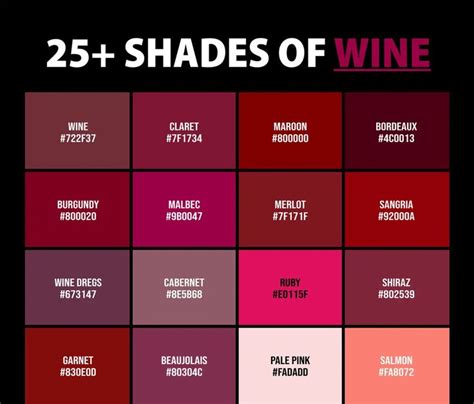 Rosé wine color palette