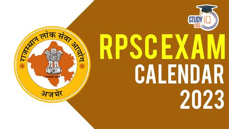 RPSC Exam Calendar