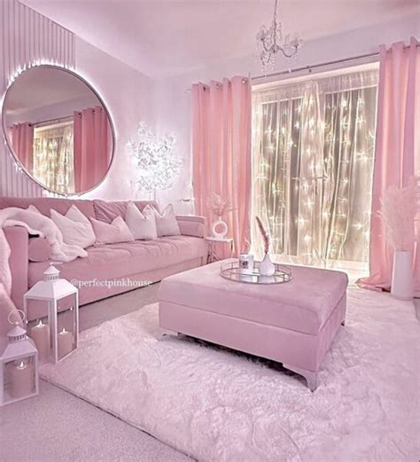 Rustic pink and white home decor