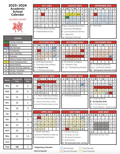 Sacred Heart University Calendar Image 1