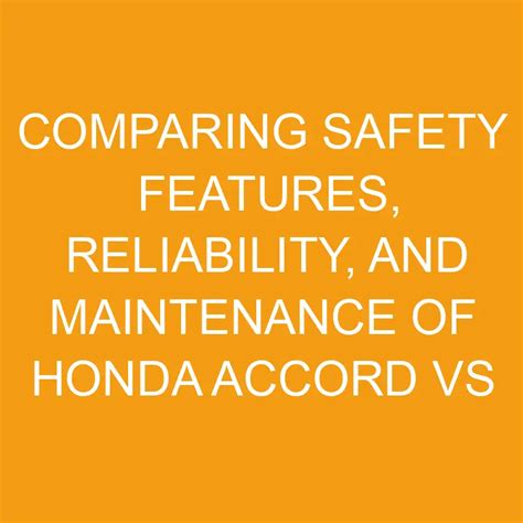 Safety features and reliability comparison