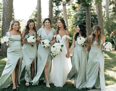 Sage Green Bridesmaids' Dresses