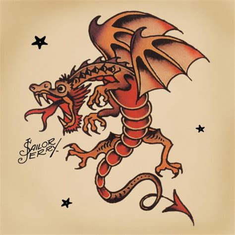 Sailor Jerry dragon design