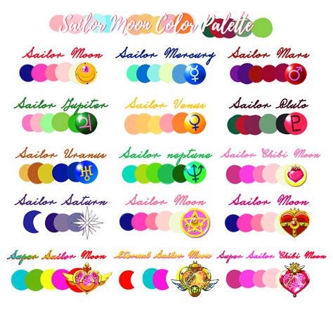 Sailor Moon Color Palette