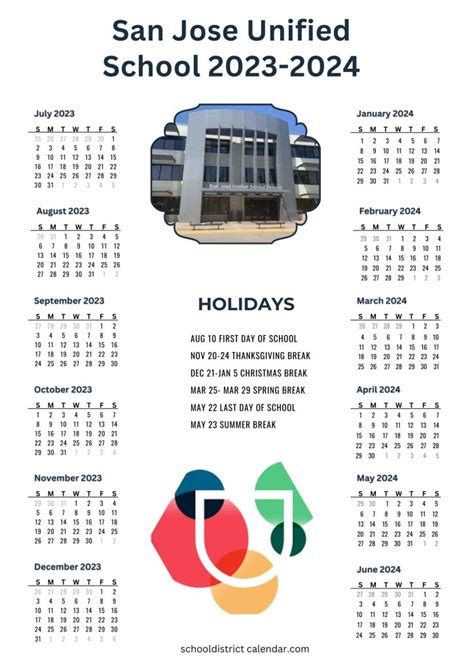 San Jose Unified School District Calendar Holidays