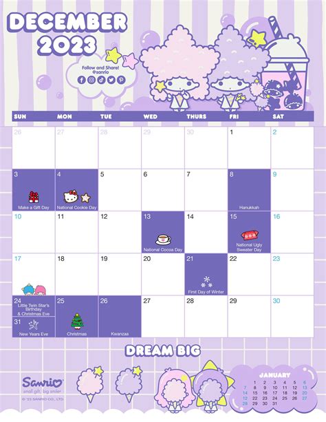 Sanrio Calendars History