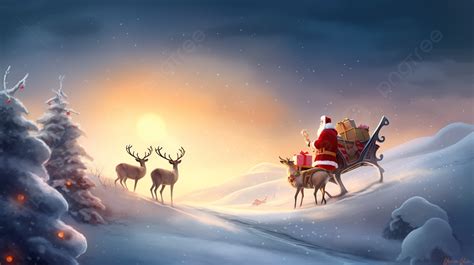 Santa Claus and reindeer