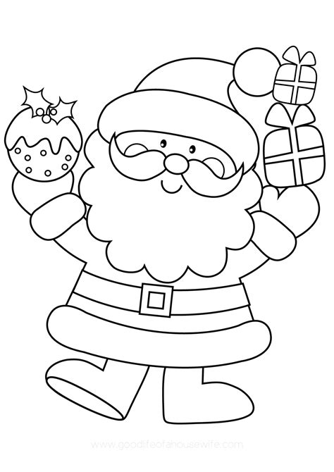 Santa Claus Christmas coloring printables