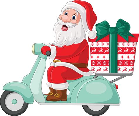 Santa delivering gifts