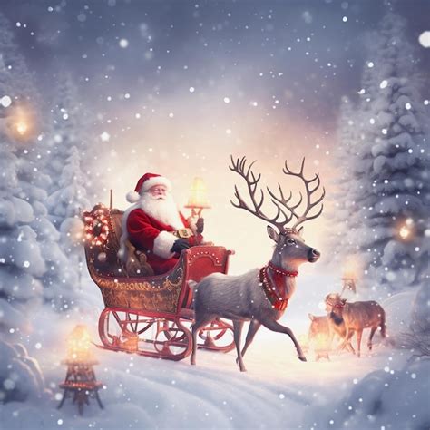 Santa's Sleigh Spreading Cheer