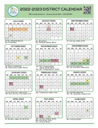 Sarasota County Public Schools Calendar Image 2