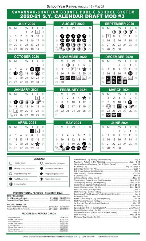 Savannah Public Schools Calendar Customization