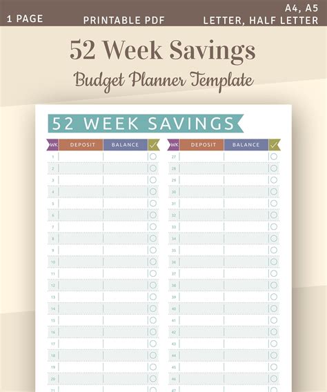 Savings Budget Template