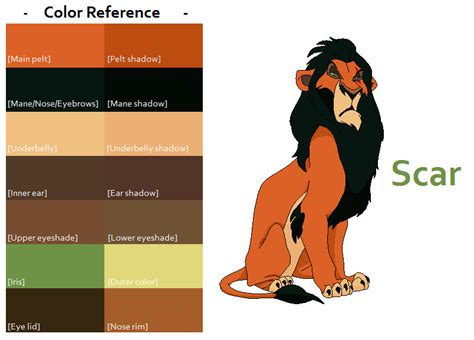 Scar's colors from The Lion King