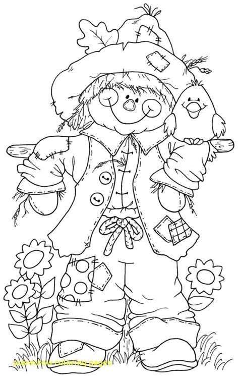 Scarecrow coloring pages for adults