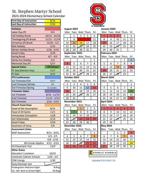 Scasd calendar information