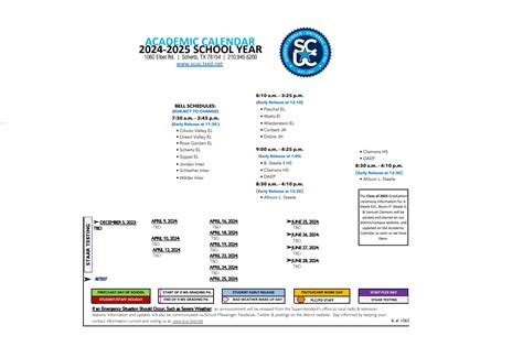 Schertz Cibolo Isd Calendar Key Dates