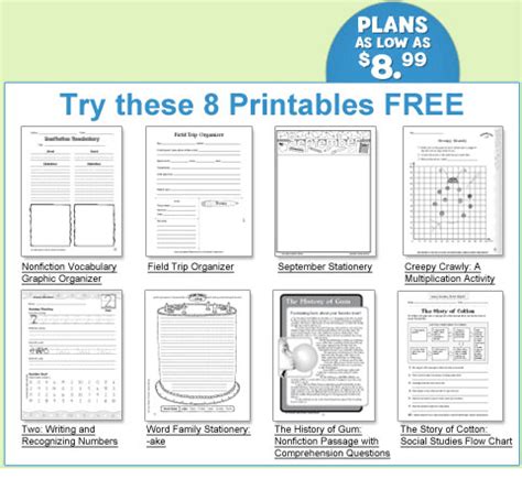 Scholastic Printables for Elementary School