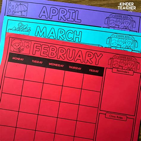 School Calendar Ideas