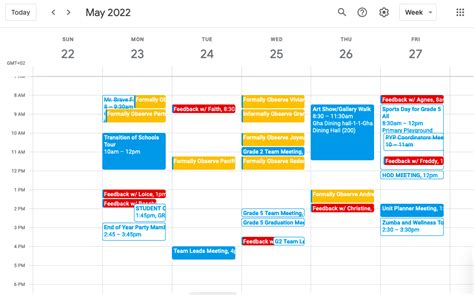 School Calendar Organization