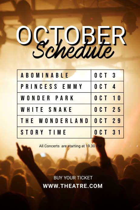 School Concerts Calendar